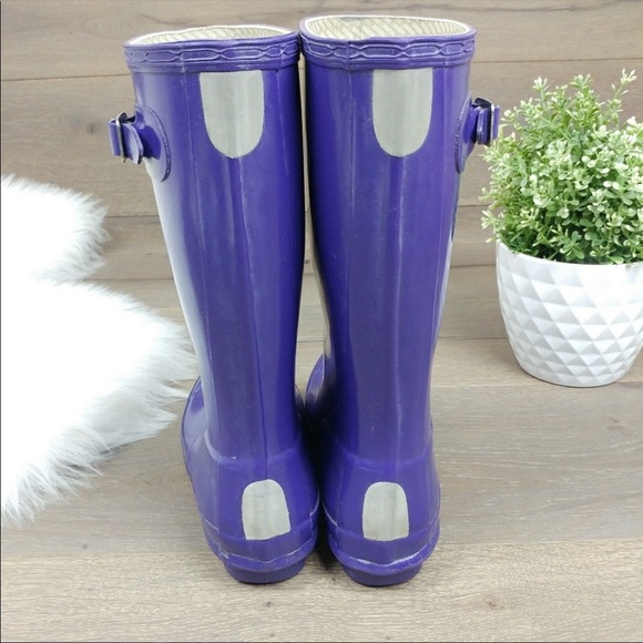 Hunter Kids Gloss Purple size 4 - Picture 3 of 7
